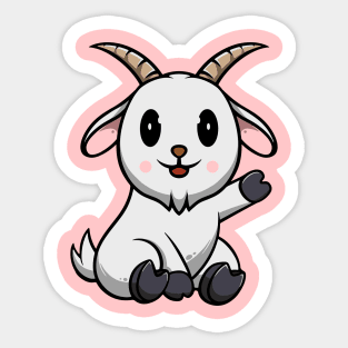 Cute Goat Smiling Sticker